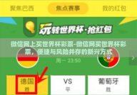 微信网上买世界杯彩票-微信网买世界杯彩票，便捷与风险并存的新兴方式
