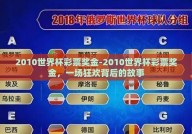 2010世界杯彩票奖金-2010世界杯彩票奖金，一场狂欢背后的故事