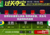 世界杯彩票怎么买卖-世界杯彩票，欢乐与挑战同在的选择
