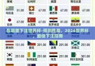 在哪里下注世界杯-预测胜局，2026世界杯，最佳下注指南