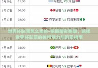 世界杯彩票怎么卖的-把握精彩赛事，选择世界杯彩票的独特魅力与购买指南