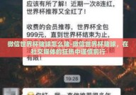 微信世界杯赌球怎么赌-微信世界杯赌球，在社交媒体的狂热中谨慎前行