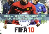 微信怎么下注世界杯-打造你的世界杯预测之旅，微信平台上如何正确参与竞猜