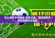 怎么赌世界杯球赛-智者之选，理性解析世界杯球赛押注策略