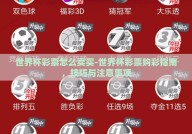 世界杯彩票怎么卖买-世界杯彩票购彩指南，技巧与注意事项