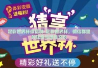 足彩世界杯微信群-足彩世界杯，微信群里的狂热与理性交织