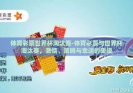 体育彩票世界杯淘汰赛-体育彩票与世界杯淘汰赛，激情、策略与幸运的碰撞