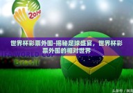 世界杯彩票外围-揭秘足球盛宴，世界杯彩票外围的相对世界