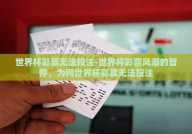 世界杯彩票无法投注-世界杯彩票风潮的暂停，为何世界杯彩票无法投注
