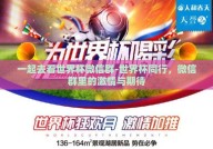 一起去看世界杯微信群-世界杯同行，微信群里的激情与期待