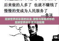 足球世界杯彩票的玩法-激情与策略并存的足球世界杯彩票玩法指南