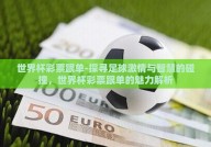 世界杯彩票跟单-探寻足球激情与智慧的碰撞，世界杯彩票跟单的魅力解析