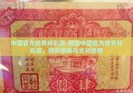 中国官方世界杯彩票-解密中国官方世界杯彩票，购彩策略与文化透视