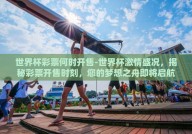 世界杯彩票何时开售-世界杯激情盛况，揭秘彩票开售时刻，您的梦想之舟即将启航