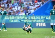 足彩世界杯如何玩法-领略足彩世界杯的来龙去脉，一窥精彩的玩法精髓