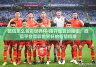 微信怎么竞彩世界杯-揭开胜算的秘密，微信平台竞彩世界杯的智慧指南