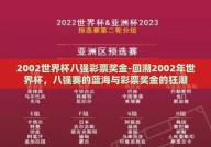 2002世界杯八强彩票奖金-回溯2002年世界杯，八强赛的蓝海与彩票奖金的狂潮