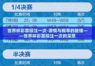 世界杯彩票投注一次-激情与概率的碰撞——世界杯彩票投注一次的深思