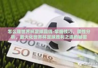 怎么赌世界杯足球赢钱-掌握技巧，理性分析，最大化世界杯足球胜利之道的秘密