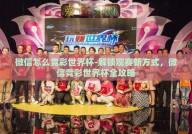 微信怎么竞彩世界杯-解锁观赛新方式，微信竞彩世界杯全攻略