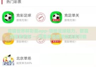 竞猜世界杯彩票app-领略足球魅力，智赢竞猜世界杯 — 探索移动应用的无限可能