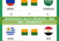 微信世界杯怎么买比分-微信世界杯，趣味竞猜，票选赛场风云