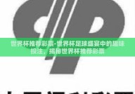 世界杯推荐彩票-世界杯足球盛宴中的趣味投注，揭秘世界杯推荐彩票
