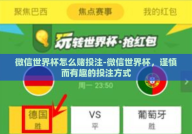 微信世界杯怎么赌投注-微信世界杯，谨慎而有趣的投注方式