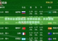世界杯彩票猜输赢-世界杯彩票，共享激情与风险的智慧游戏