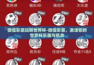 微信彩票玩转世界杯-微信彩票，激活你的世界杯乐趣与机会