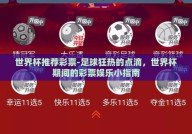 世界杯推荐彩票-足球狂热的点滴，世界杯期间的彩票娱乐小指南