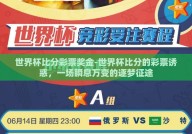 世界杯比分彩票奖金-世界杯比分的彩票诱惑，一场瞬息万变的逐梦征途