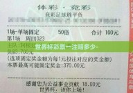 世界杯彩票一注赔多少-