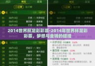 2014世界杯足彩彩票-2014年世界杯足彩彩票，梦想与金钱的碰撞