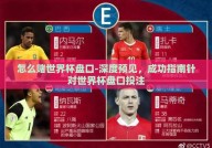 怎么赌世界杯盘口-深度预见，成功指南针对世界杯盘口投注