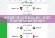 微信世界杯体育彩票-微信世界杯，体育彩票的新兴舞台与风险并行的娱乐