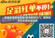 哪里卖世界杯彩票-探寻胜利之门，解锁世界杯彩票购买指南