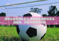体育彩票世界杯买法-体育彩票世界杯买法新视角，乐趣与策略的平衡