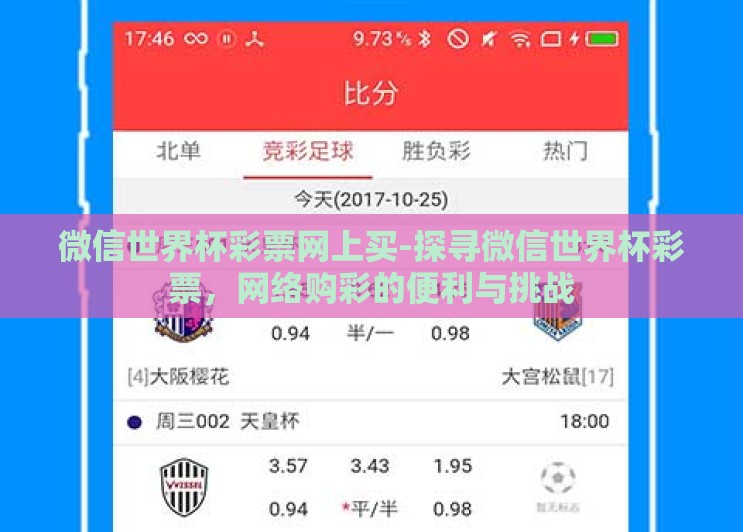 微信世界杯彩票网上买-探寻微信世界杯彩票,网络购彩的便利与挑战 微信世界杯彩票网上买-探寻微信世界杯彩票,网络购彩的便利与挑战