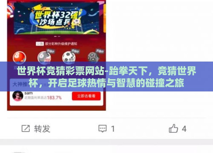 世界杯竞猜彩票网站-跆拳天下,竞猜世界杯,开启足球热情与智慧的碰撞之旅 世界杯竞猜彩票网站-跆拳天下,竞猜世界杯,开启足球热情与智慧的碰撞之旅