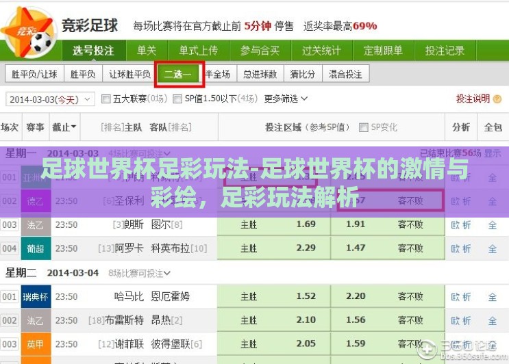 足球世界杯足彩玩法-足球世界杯的激情与彩绘，足彩玩法解析