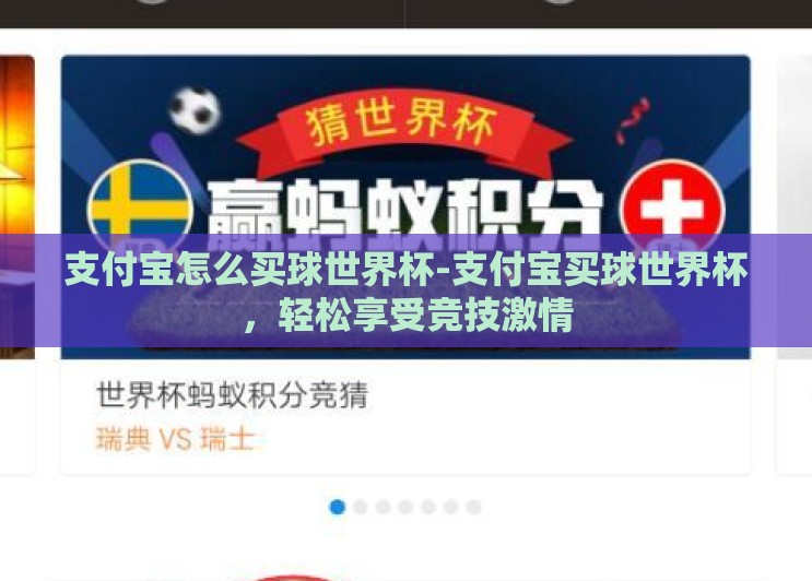 支付宝怎么买球世界杯-支付宝买球世界杯，轻松享受竞技激情