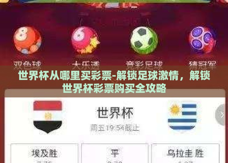 世界杯从哪里买彩票-解锁足球激情，解锁世界杯彩票购买全攻略