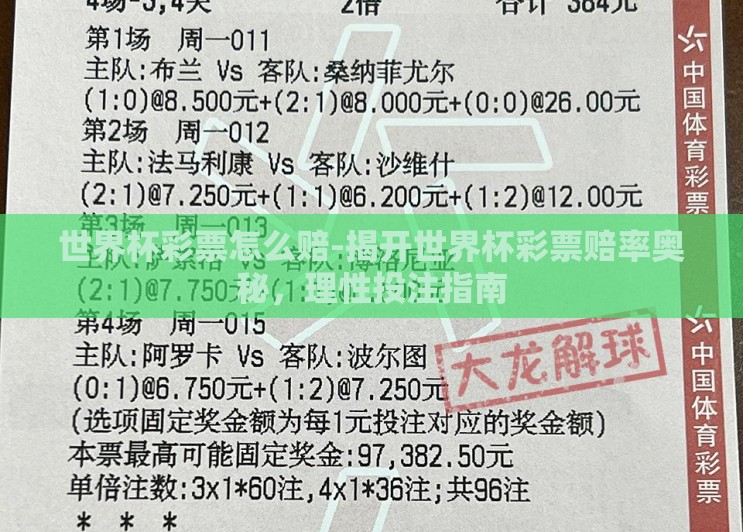 世界杯彩票怎么赔-揭开世界杯彩票赔率奥秘，理性投注指南