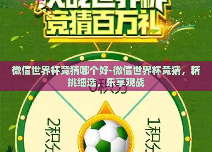 微信世界杯竞猜哪个好-微信世界杯竞猜，精挑细选，乐享观战