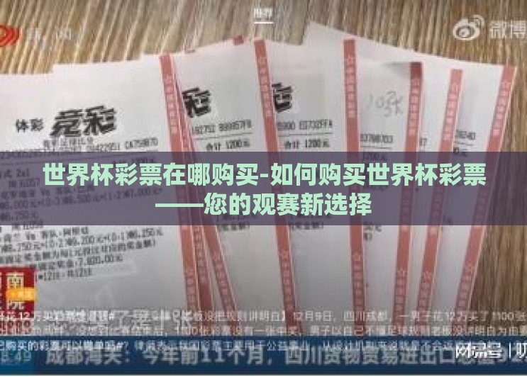 世界杯彩票在哪购买-如何购买世界杯彩票——您的观赛新选择 世界杯彩票在哪购买-如何购买世界杯彩票——您的观赛新选择