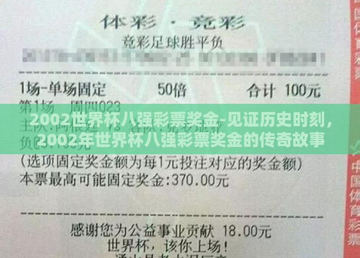2002世界杯八强彩票奖金-见证历史时刻，2002年世界杯八强彩票奖金的传奇故事